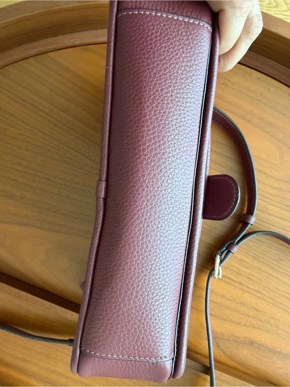 Coach Signature Crossbody Bag in Plum and Tan - Picture 7 of 9